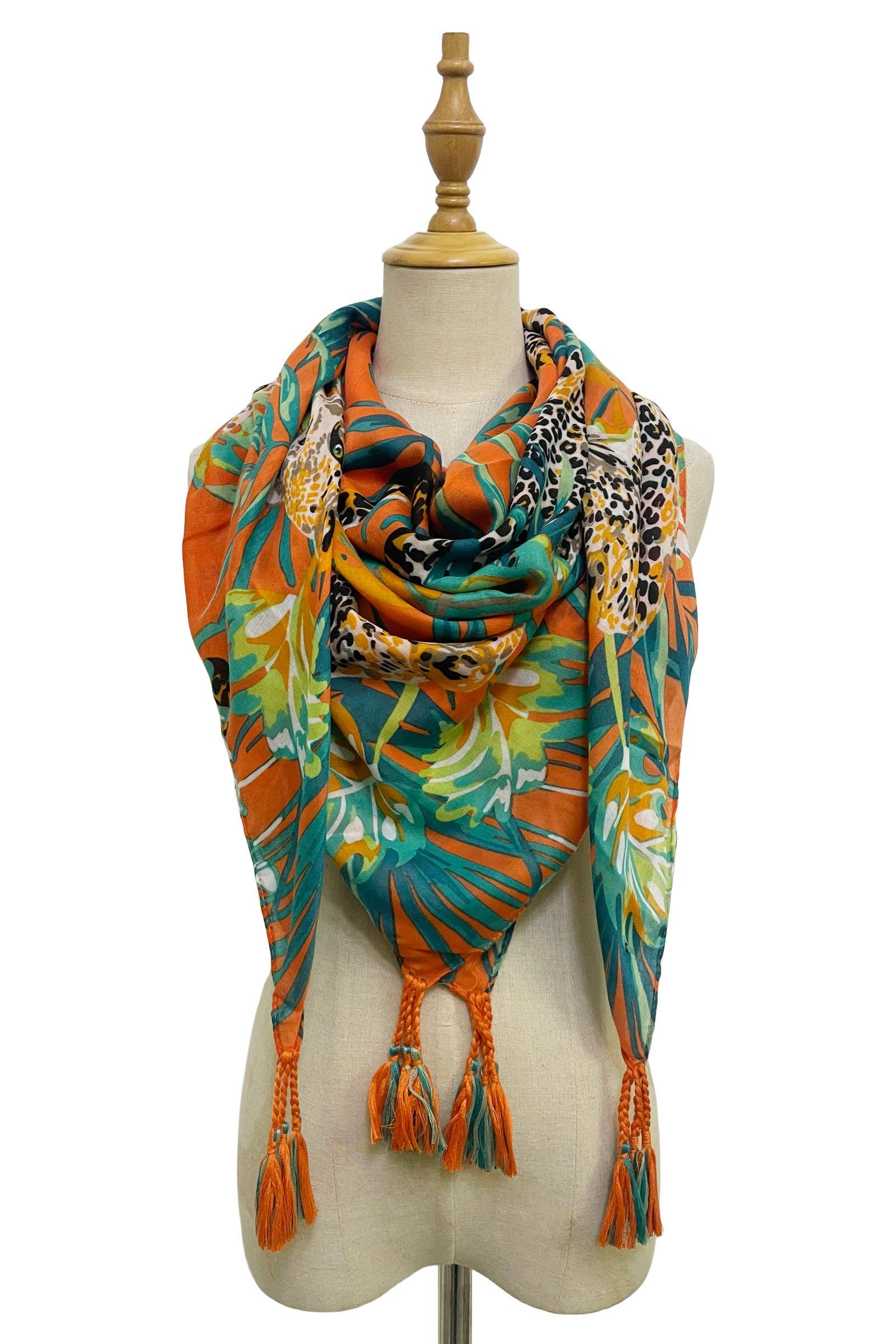 Fashion Scarf World - Wholesale Scarf - Women's - Jungle Leopard Print Square Scarf6
