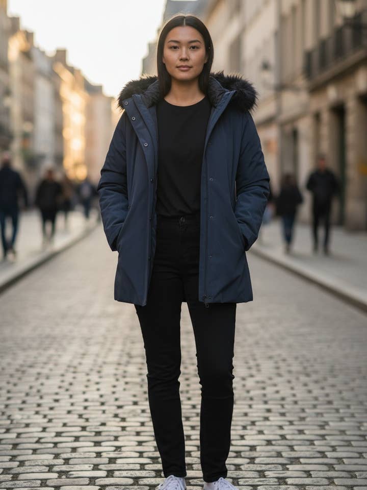 Saturne Paris - Order By Item (S To 5XL) - Wholesale Puffer Jacket - Women's - TG71W41 - Waterproof Warm - Plus Size1