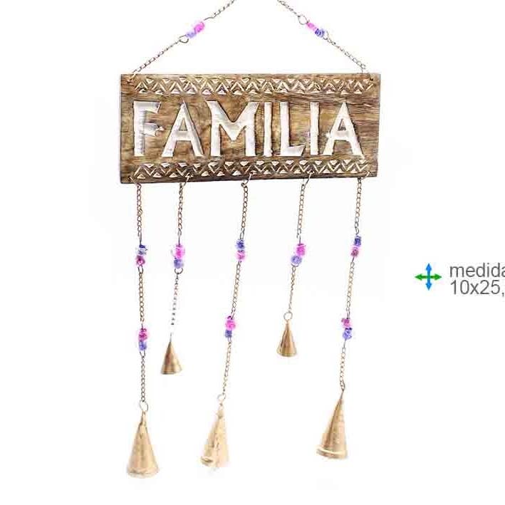 Plaque Madeira Familia 10x25, 4 (3 pcs) for wholesale by Esoterica Arte