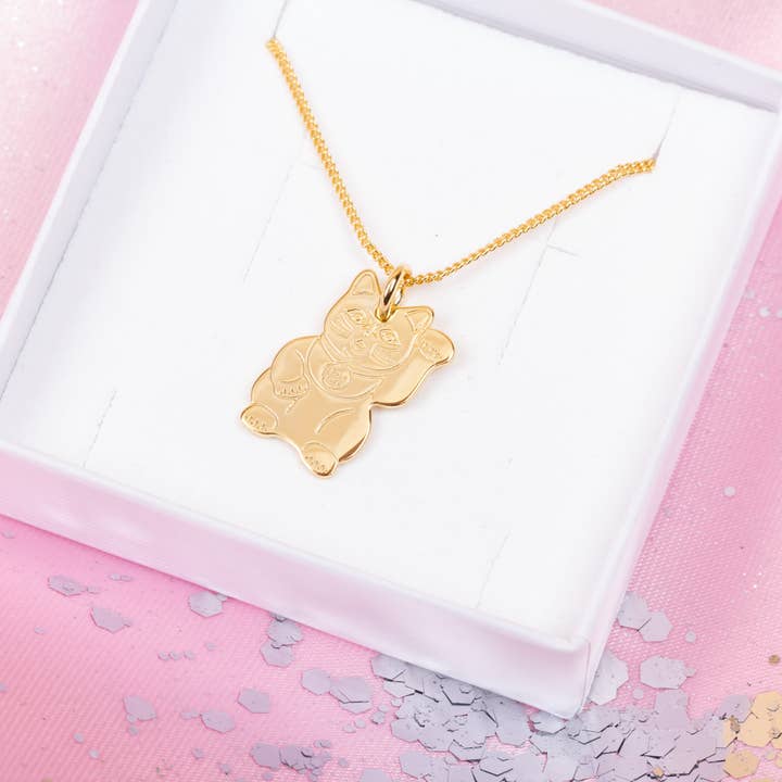 Frau Hansen - Wholesale Pendant/Charm Necklace - Lucky Cat Necklace (pack of 4 pieces)11