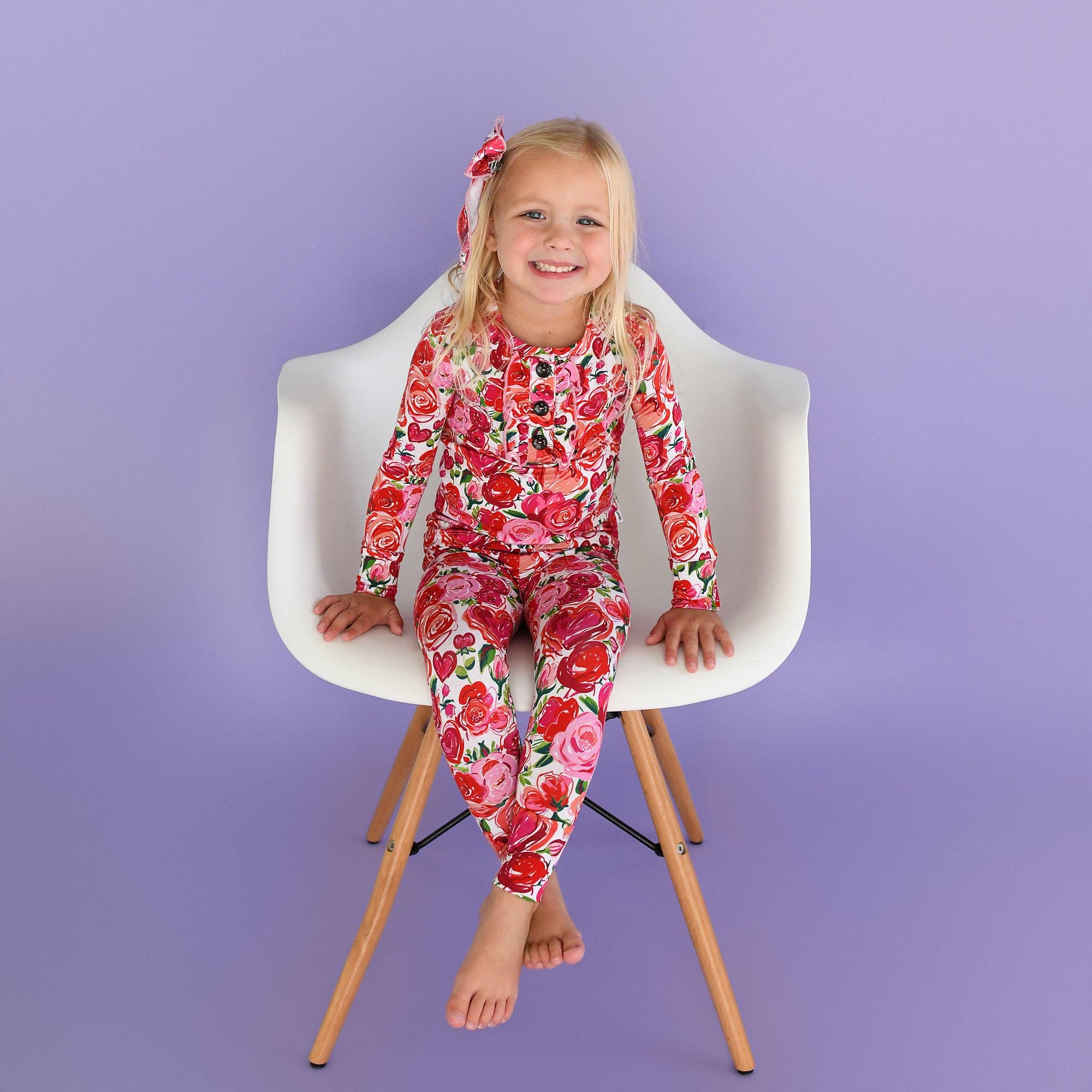 Gigi and Max – wholesale Sleepwear set – Kids – Rose Ruffle Two Piece Bamboo Toddler Outfit14