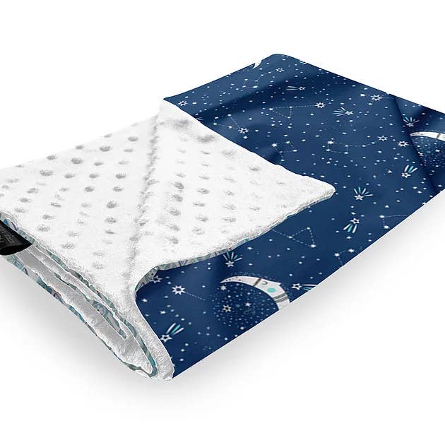 Minky Blanket Midnight Stjerner for engroshandel hos LITTLELUXURIES FOR KIDS