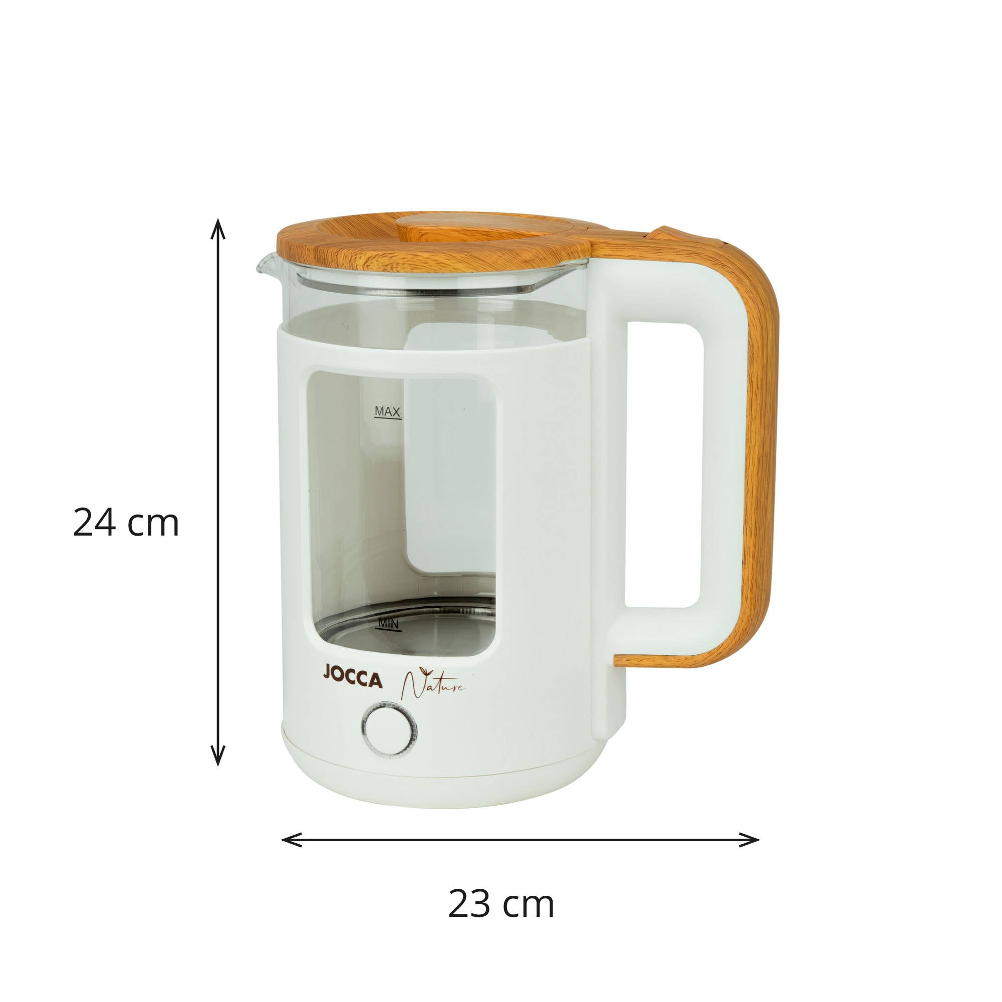 JOCCA – Großhandel Wasserkessel – Elektrischer Wasserkocher 1,8L Nature Line Weiß1