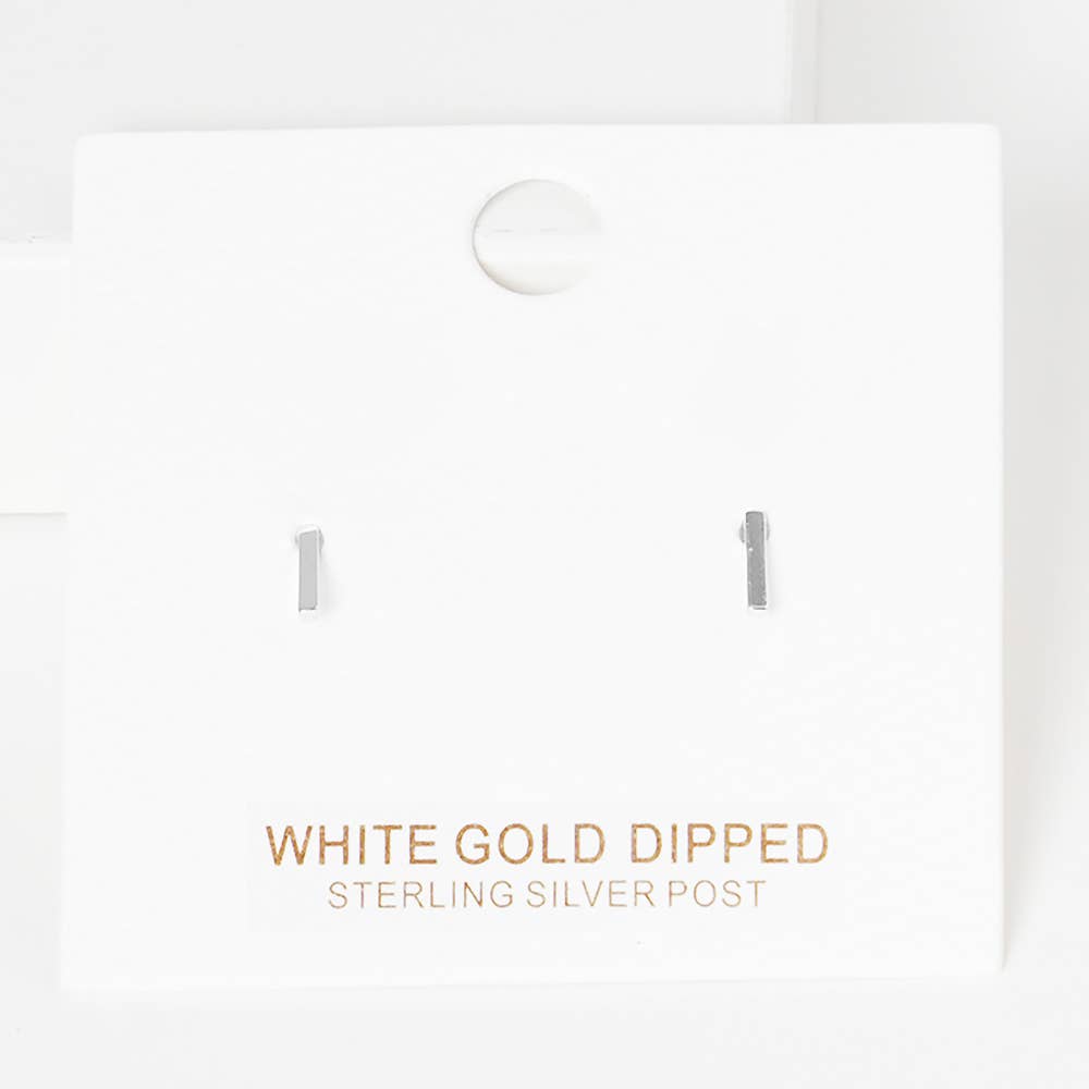 Sensibling Corp. - Wholesale Stud/Post Earrings - Gold Dipped Metal Initial Monogram Stud Earrings7