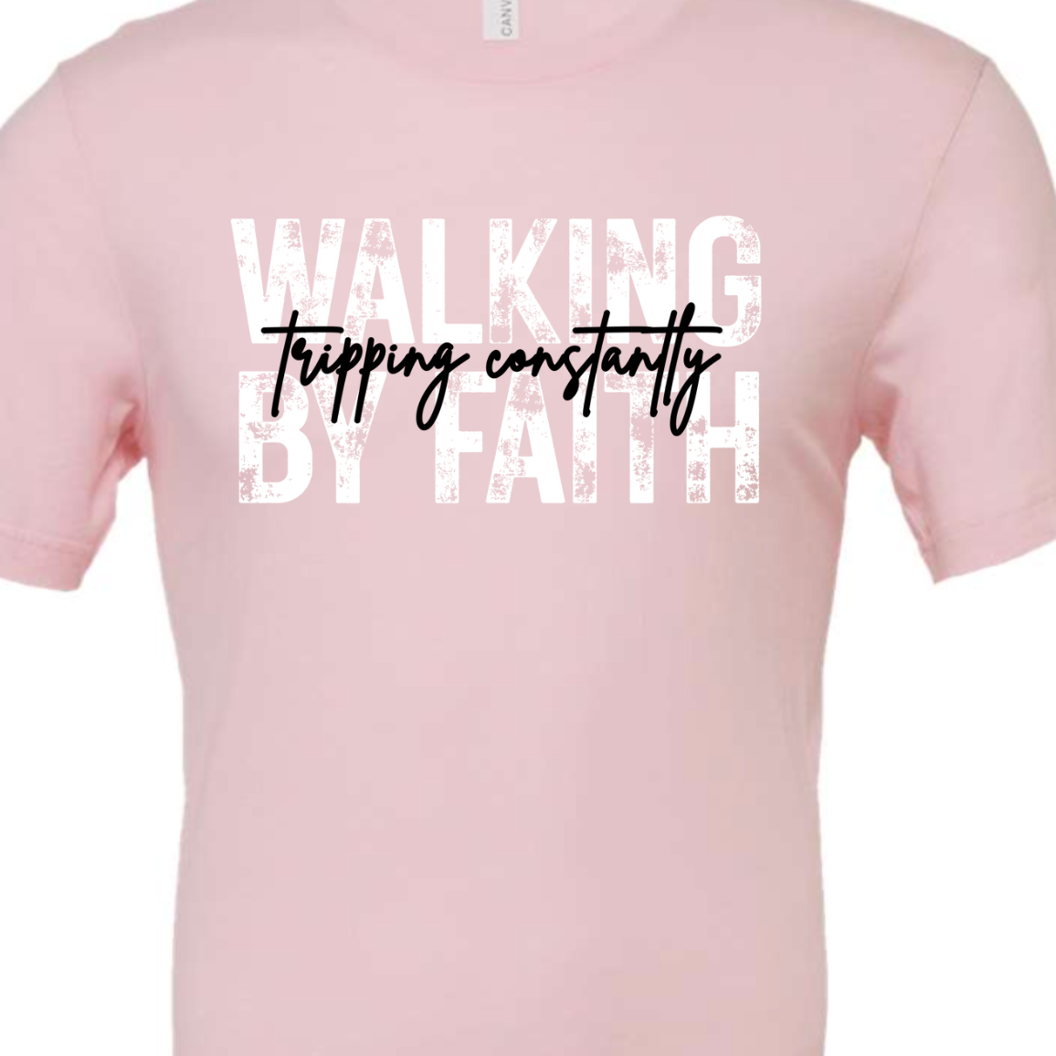 Kiki's Boutique - Wholesale Screen Printed T-Shirt - Women's - Walking By Faith Tripping Constantly Tee2