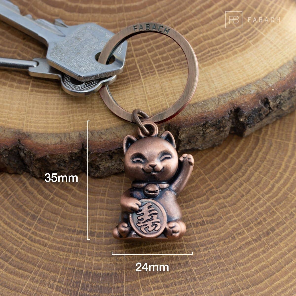 FABACH – Die Schlüsselanhänger-Schmiede - Wholesale Keychain - Unisex - Lucky cat waving cat keychain “Maneki Neko” - cute lucky cat cat pendant - cat lucky charm10