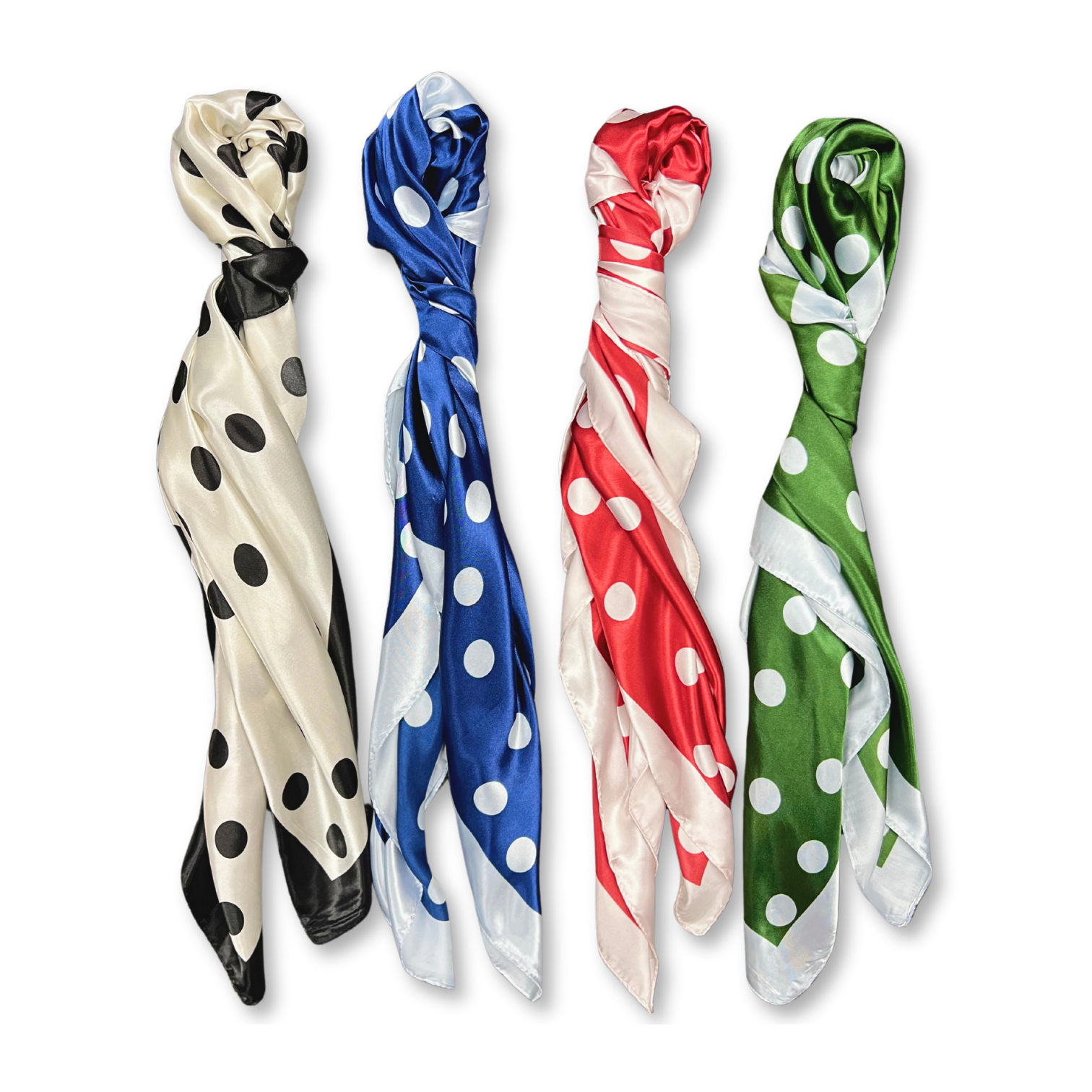 Lili Scarves (US Duty Free) - Wholesale Scarf - Women's - Polka Dot Pattern Silk Touch Square Scarf1