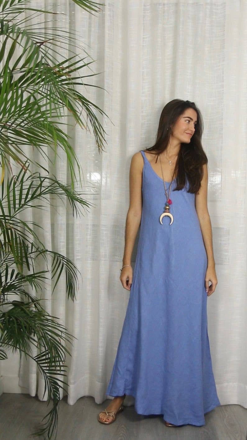 Linen & More - Vendita all'ingrosso Vestito - Donna - Vestito con bretelle in lino 100%15