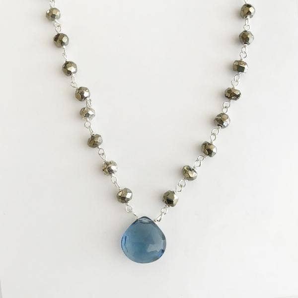 Susan Roberts Jewelry - Wholesale Pendant/Charm Necklace - Blue Quartz Waterfall Silver Necklace2