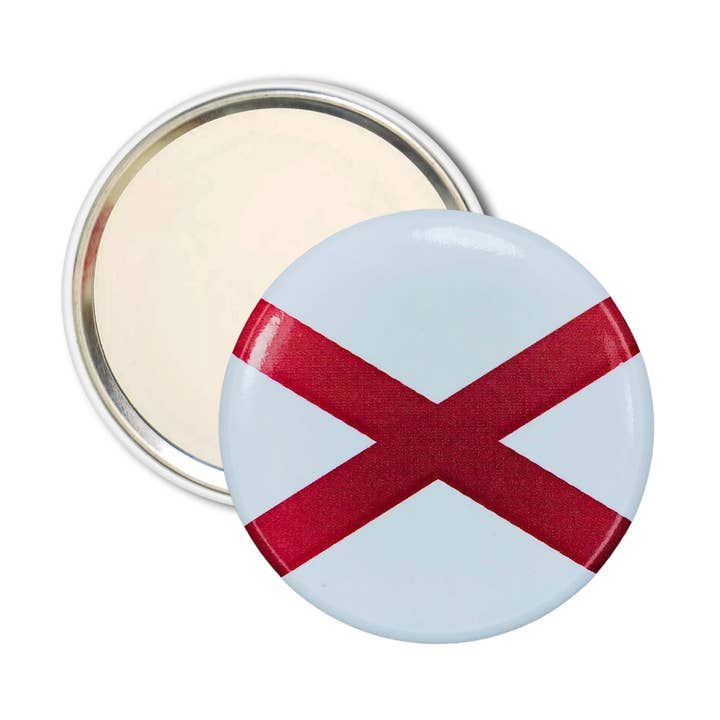 Worldwide Souvenirs – wholesale Kompakt spegel – Plånboksspegel - Delstatsflagga Alabama - USA
