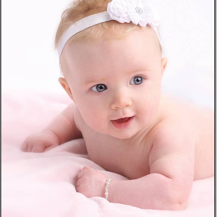 Cherished Moments - Venta al por mayor Pulseras de abalorios/colgantes - Pulsera de perlas plateadas con cruz para bautizo o regalo de bautizo2