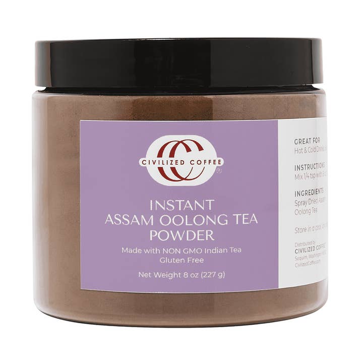 Civilized Coffee - Wholesale Losse thee - Instant Assam Oolong Theepoeder voor Warme & IJsthee (8 oz)0