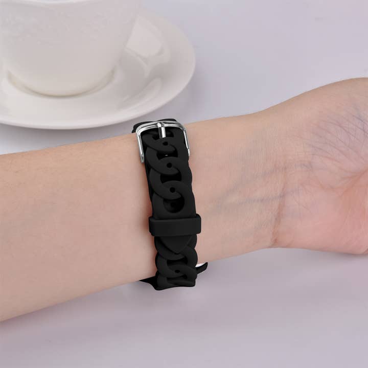 ShopTrendsNow - Wholesale Watch Band/Strap - Women's - Twisted Loop Chain Rope Silicone Apple Watch Band