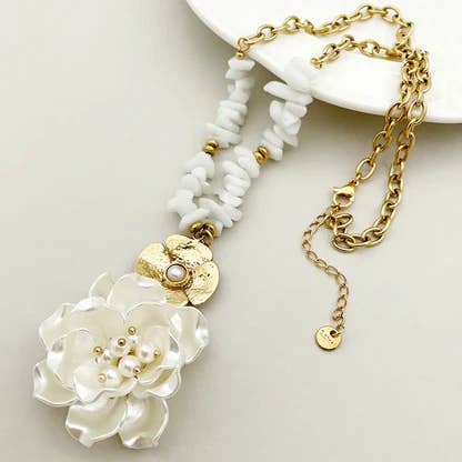 Classical Beaded Plating Flower Necklace bracelet wholesale for wholesale by Gooddiy