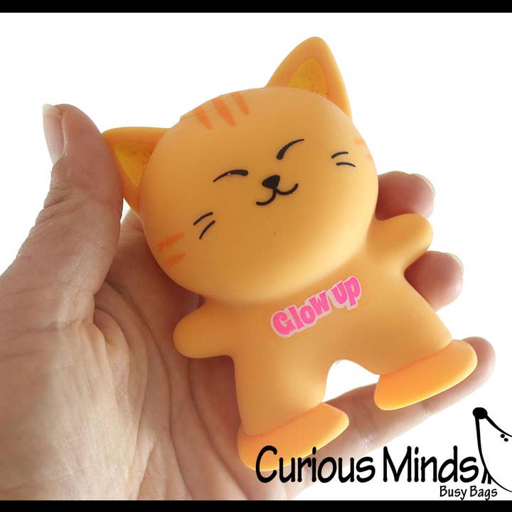 Curious Minds Toys - Wholesale Squishy Toy - Kids & Baby - 1 Stretchy Suction Foot Cat Sand Filled - Kitty Lover Sensor5