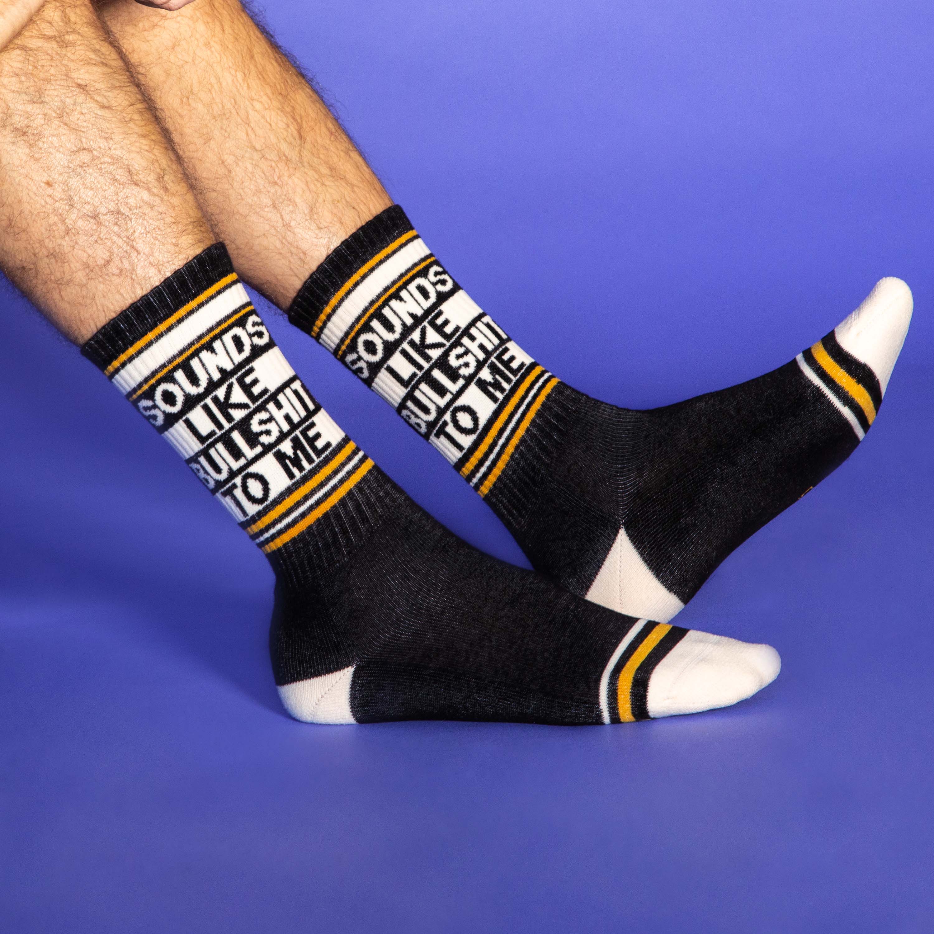 Gumball Poodle - Wholesale Socks - Unisex - Sounds Like Bullshit To Me Gym Crew Socks5
