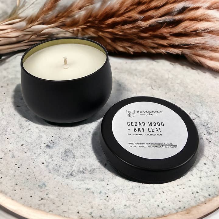 Cedar Wood + Bay Leaf Candle for wholesale by The Vagabond Studios