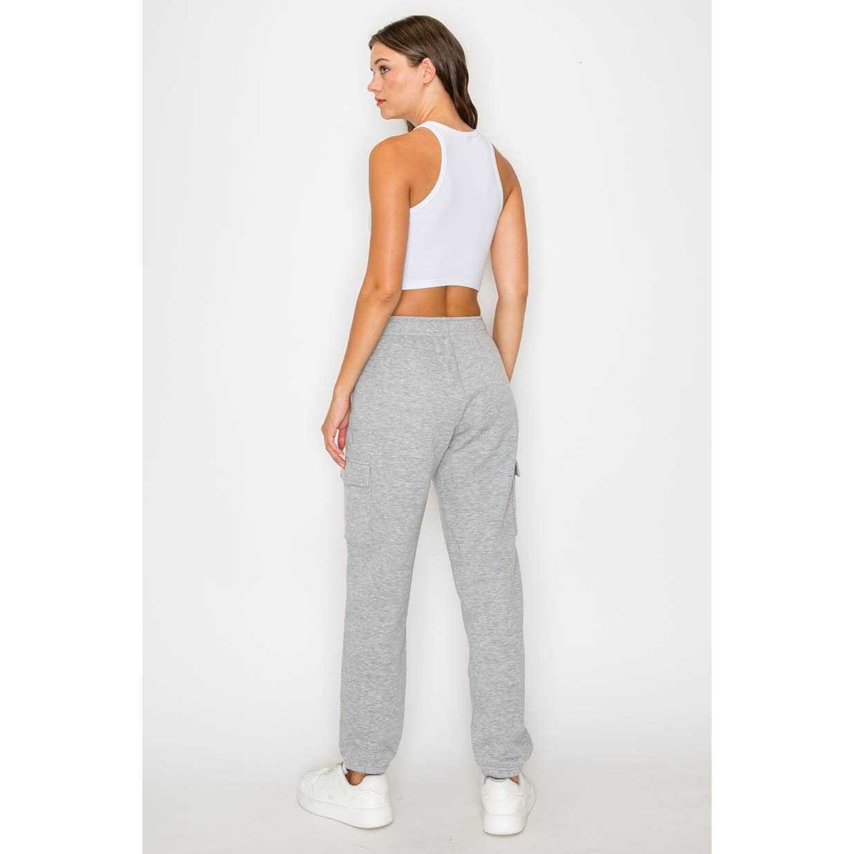 Timeless - Wholesale Athletic Sweatpants/Joggers - Women's - Cargo Fleece Relaxed Sweatpants4
