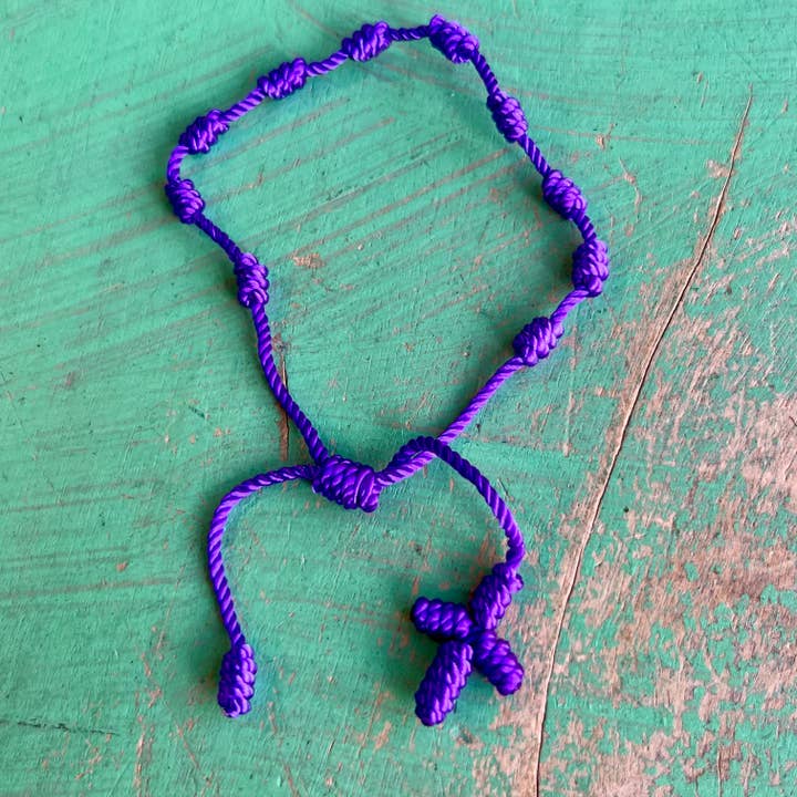 Love and Honor Jesus LLC - Wholesale Woven/Braided Bracelet - Knotted Cord Rosary Decade Adjustable Bracelet12