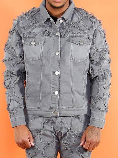508 Maze Spijkerjack Mud Wash (grijs) voor wholesale door Cooper 9