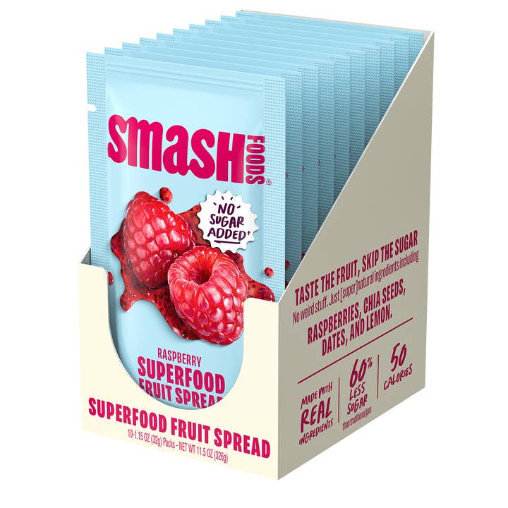 Smash Foods - Wholesale Jam/Jelly - Raspberry - Smash Single Serve Squeezies