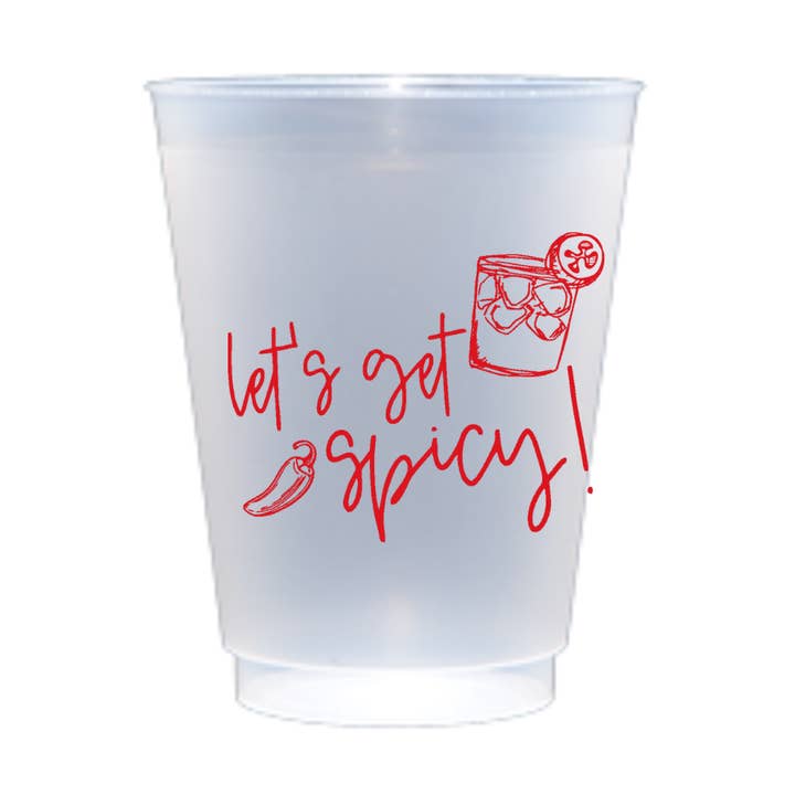 Let's Get Spicy Shatterproof Frost Flex Cups | Set of 8 for wholesale by Busy Bee Gift