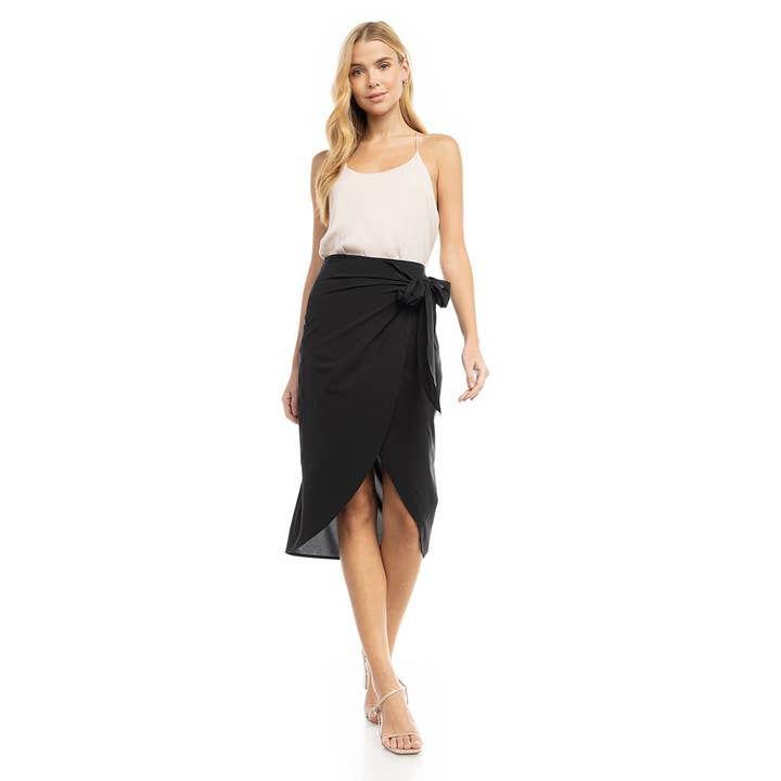 Wrap Midi Skirt for wholesale by Naked Zebra Rack