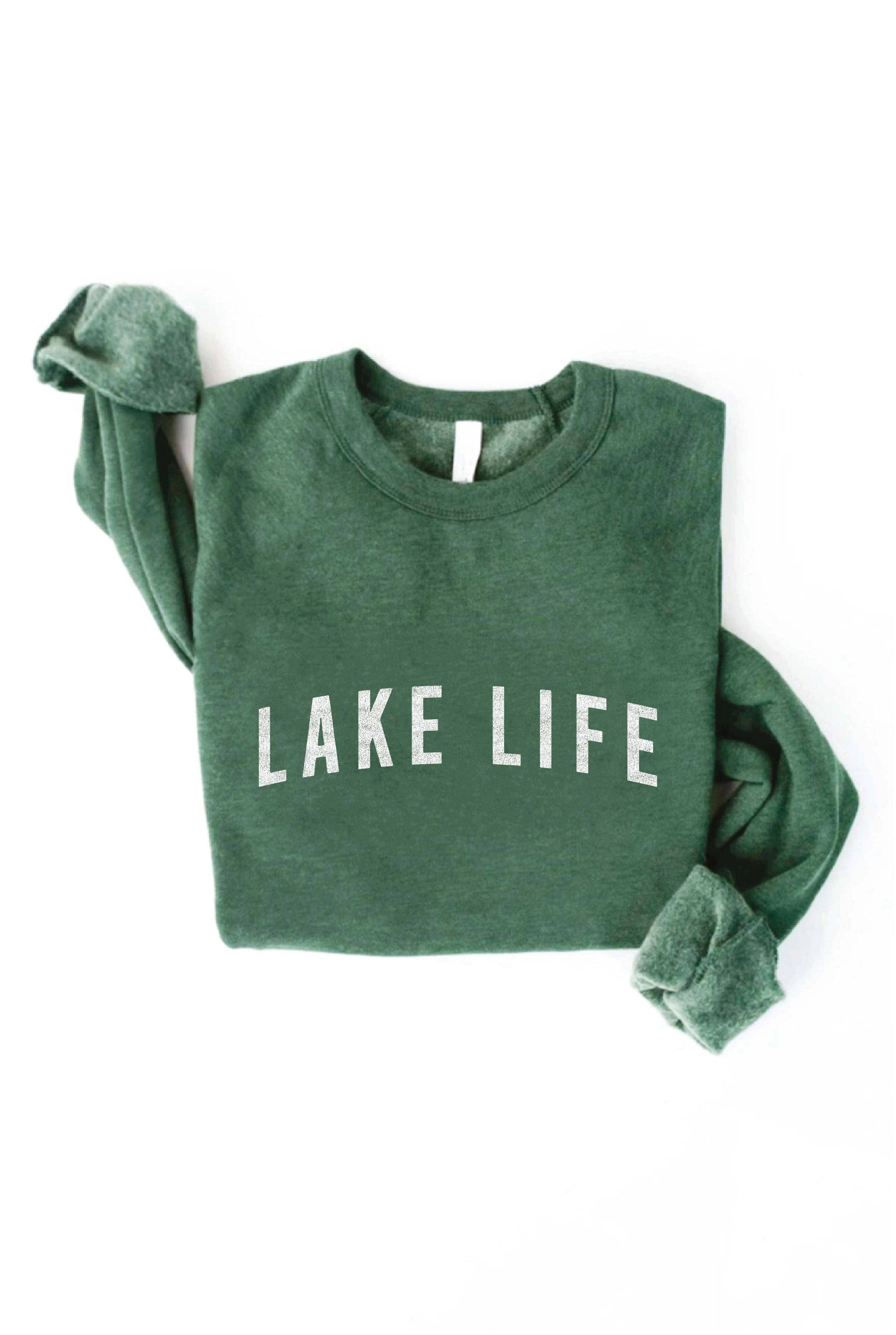 OAT COLLECTIVE - Wholesale Graphic Sweatshirt - Women's - LAKE LIFE Graphic Sweatshirt4