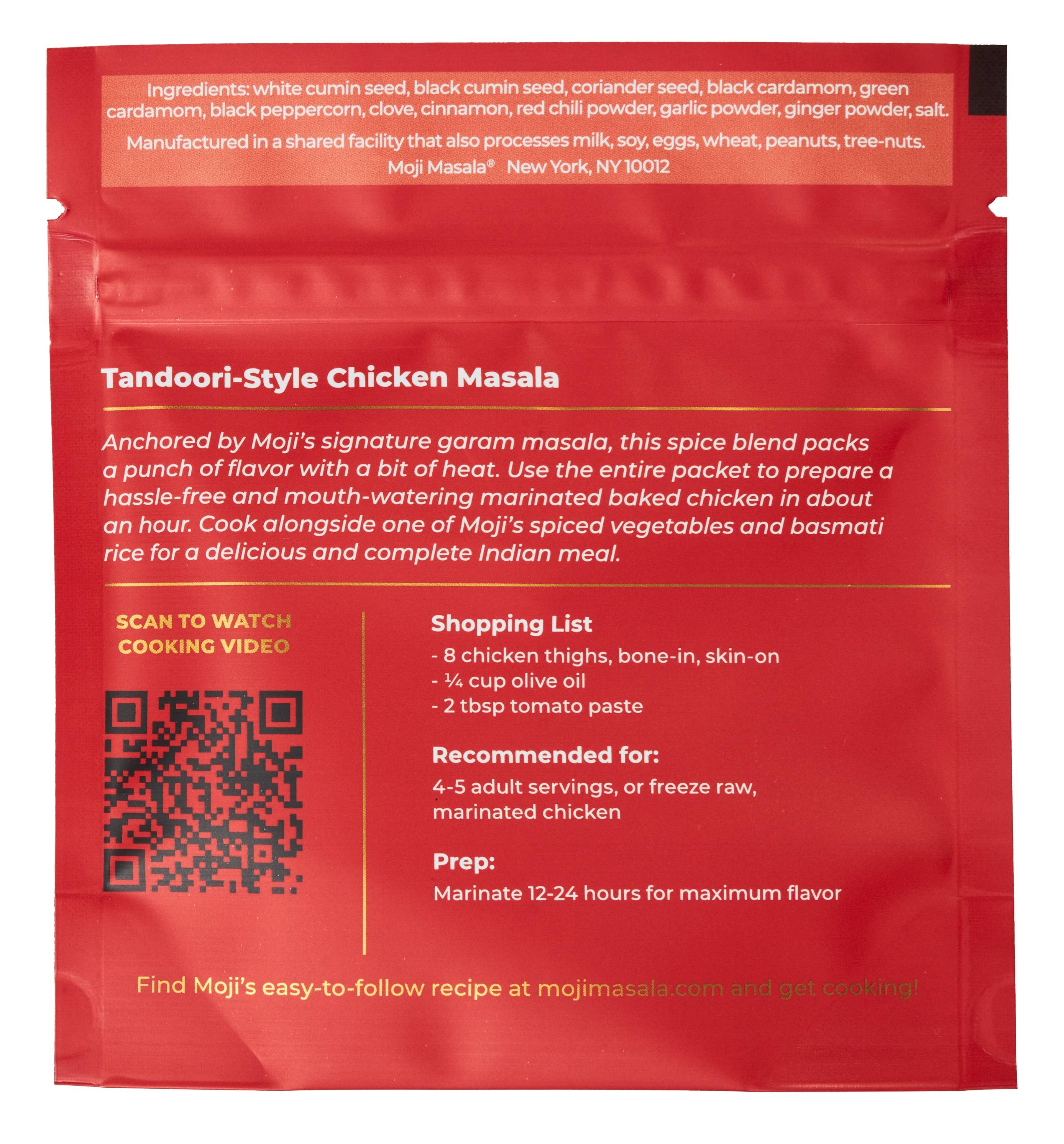 moji masala® Indian Spice Blends - Wholesale Dried Spice Mix - Tandoori-Style Chicken Masala Indian Spice Mix2