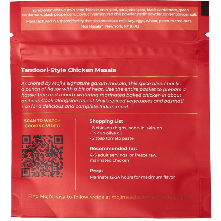 moji masala® Indian Spice Blends - Wholesale Dried Spice Mix - Tandoori-Style Chicken Masala Indian Spice Mix2