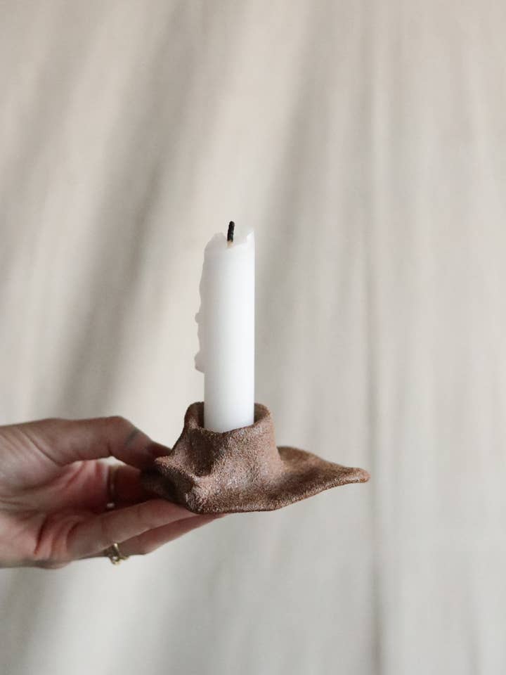 Gathered Earth Orgánica Candle Holder for wholesale by Of The Earth