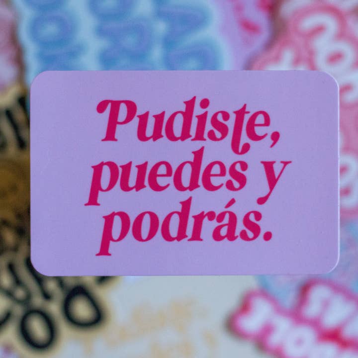 Autocollant Pudiste, Puedes, y Podrás | Mots d'encouragement pour la vente par Very Pun Stuff