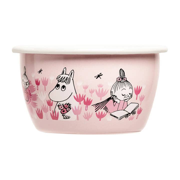 MUURLA | Moomin | Enamel Bowl | In the Garden - Girls | 0.3L for wholesale by Treacle George (Muurla)