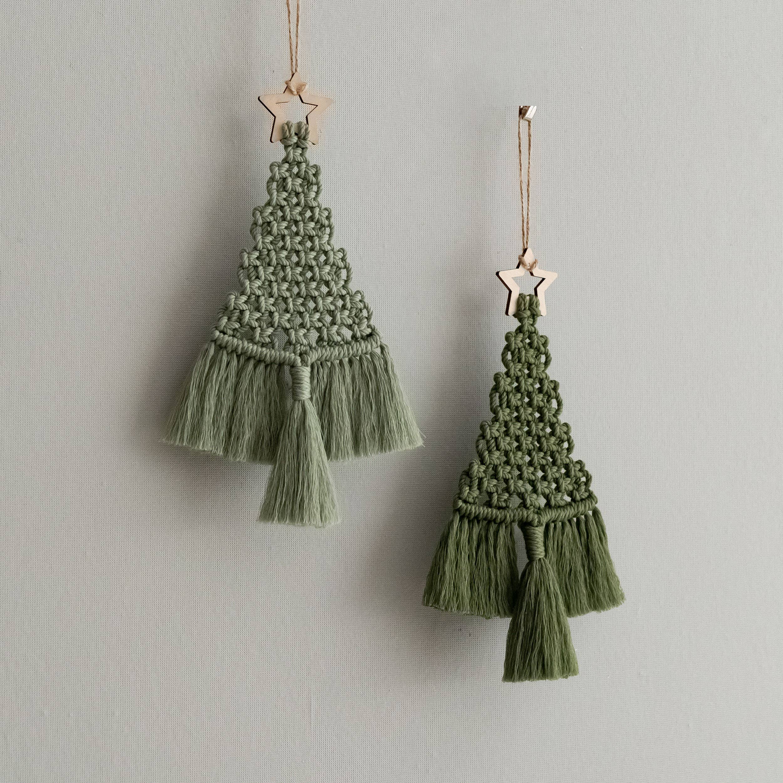 BeanDaikon - Vente Décoration de Noël - Sapin de Noël en macramé - X0515