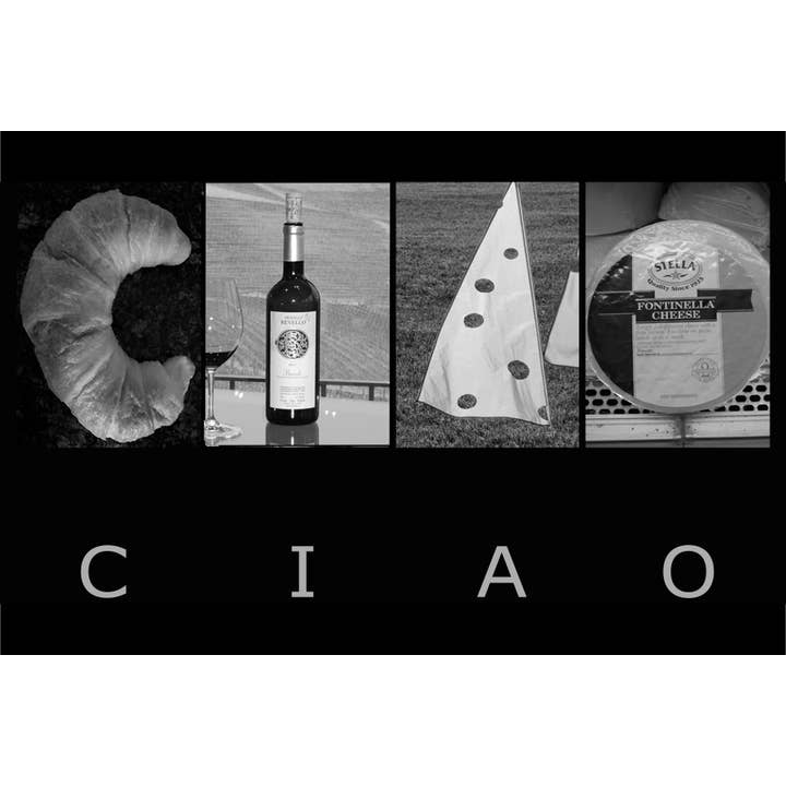 CIAO_01 Hilsen Kort med alfabetfotografi for engroshandel hos PhotoWord Art