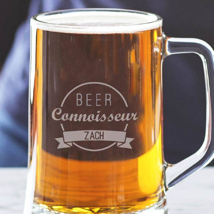 Chope « Beer Connoiseur » personnalisée pour la vente par Becky Broome