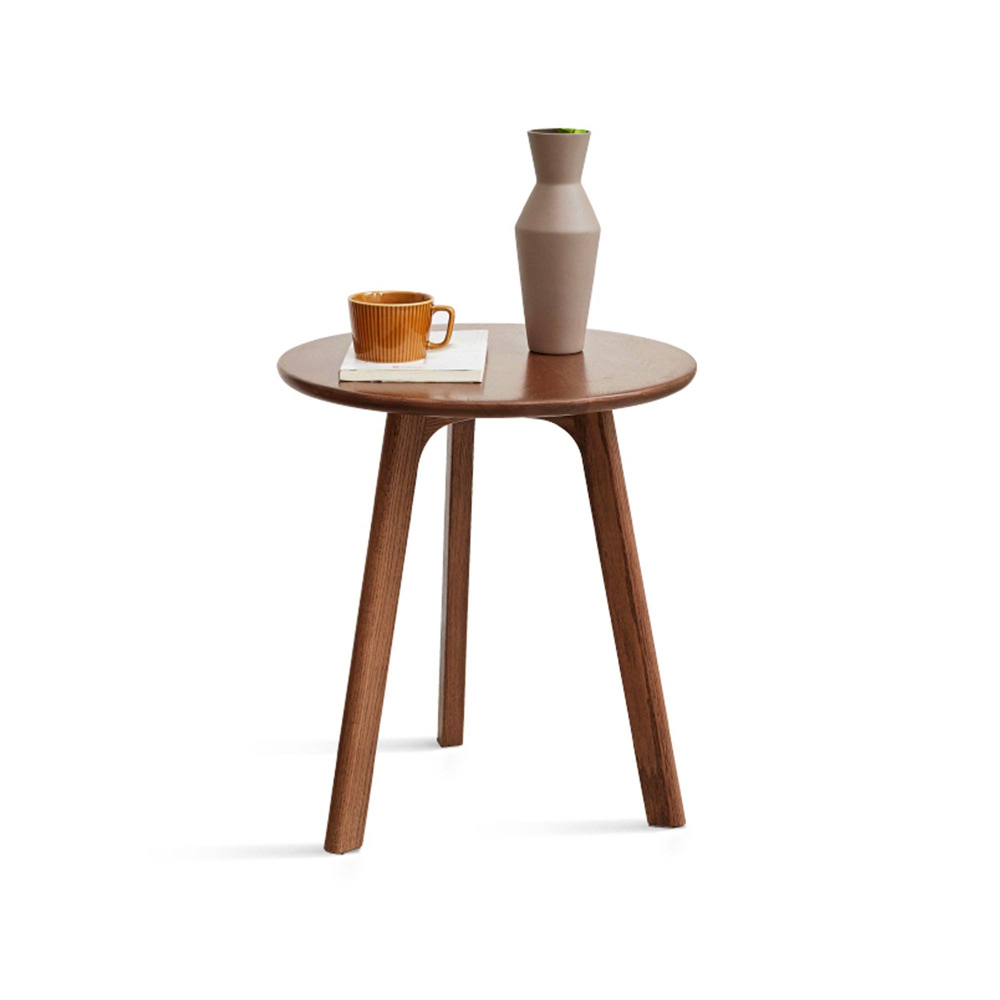 BlakOutlet - Wholesale Side Table - Natural Solid Oak Wood Round End Table0
