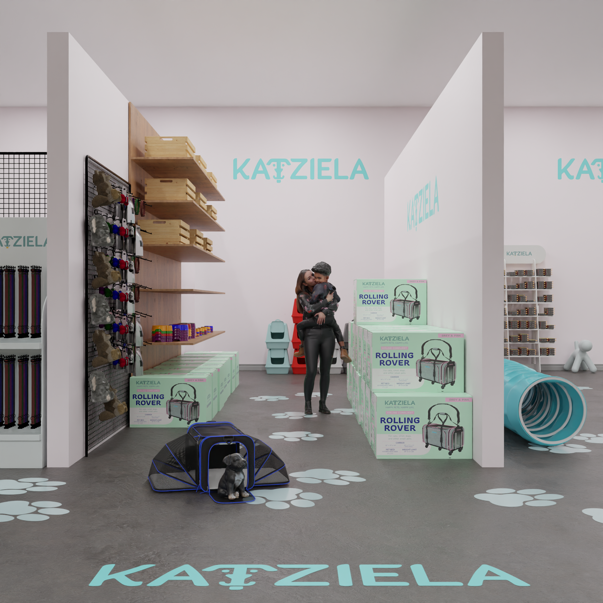 Katziela - Venta al por mayor Transportín - Gatos y perros - Transportadora para mascotas Katziela Rolling Rover con ruedas, expandable y autorizada para aerolíneas36