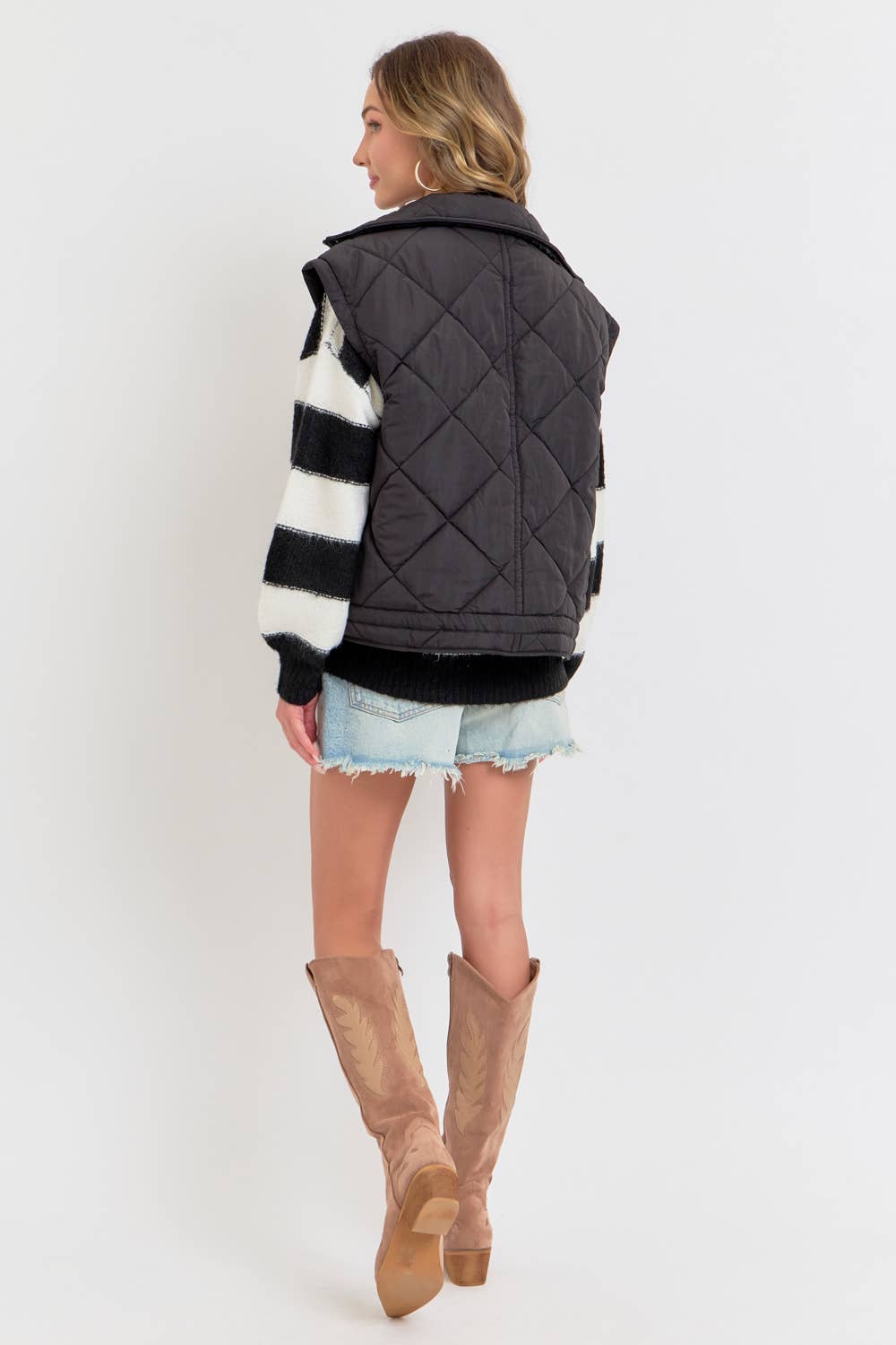 Sweet Lovely by Jen - Vendita all'ingrosso Gilè imbottito - Donna - GILET OVERSIZE IN PIUMINO TRAPUNTATO 28