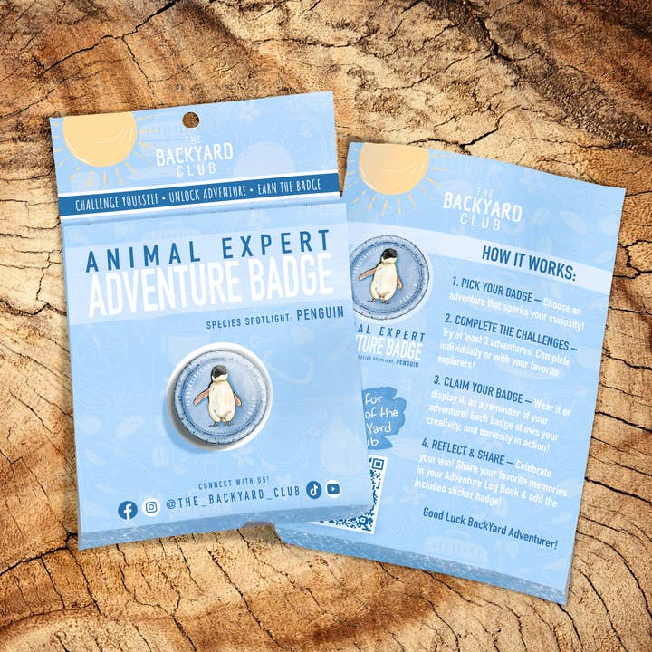 Species Spotlight: Penguin, Animal Expert Adventure Badge for wholesale by The BackYard Club