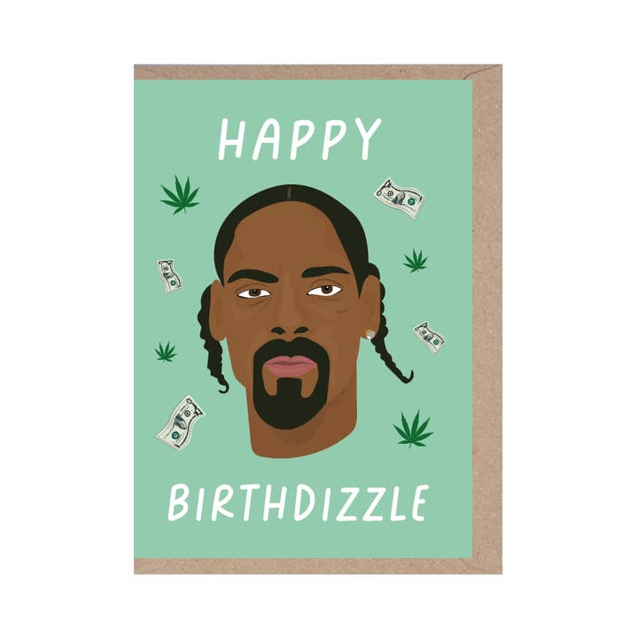 Rumble Cards - Wholesale Birthday Card - Snoop Dogg Happy Birthdizzle- Celebrity Birthday Card- Snoop