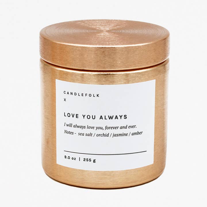 LOVE YOU ALWAYS - 9 oz Soy Candle for wholesale by Candlefolk