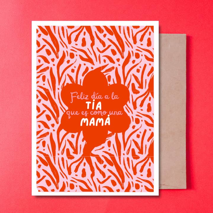 Gaec Studio - Wholesale Mother's Day Card - Feliz día tía card, with envelope.0