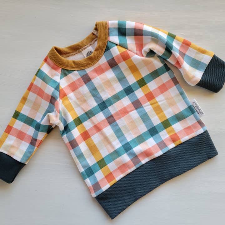 Kids Colorful Plaid Pullover for wholesale by Apparel Now