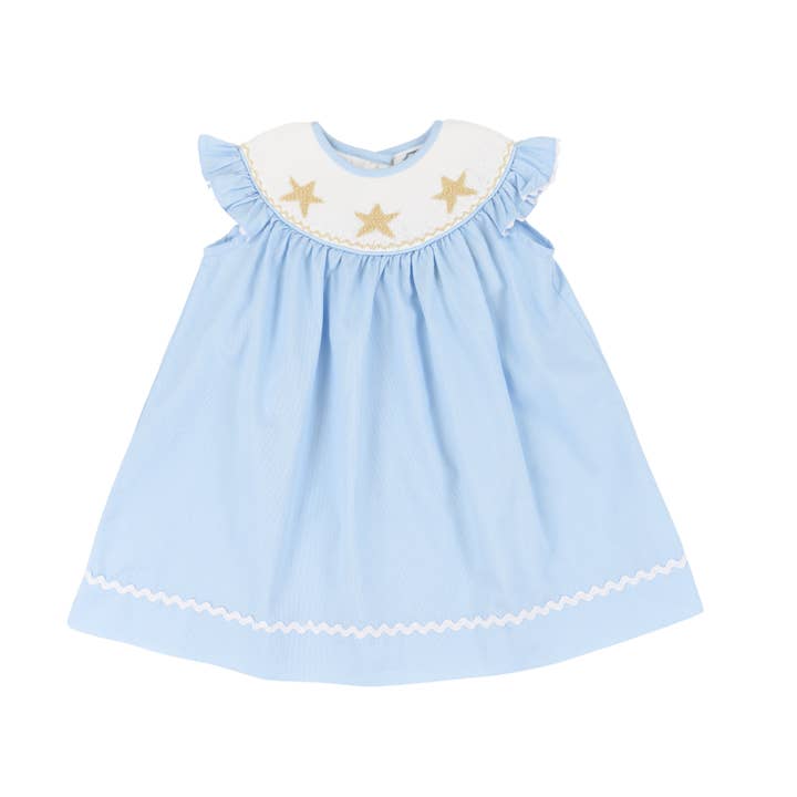 Smocked Starfish Dress for wholesale by Southern Taters
