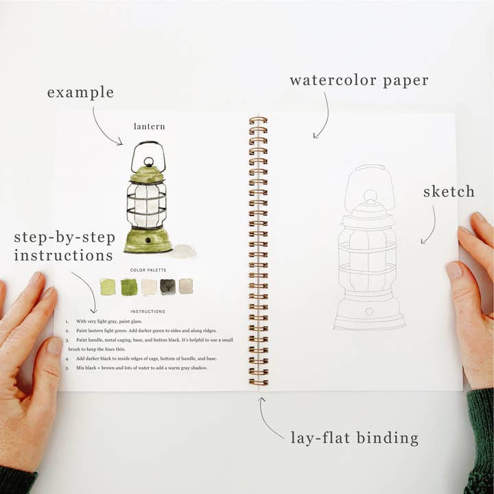 emily lex studio - Wholesale Sketchbook/Sketchpad - camping watercolor workbook