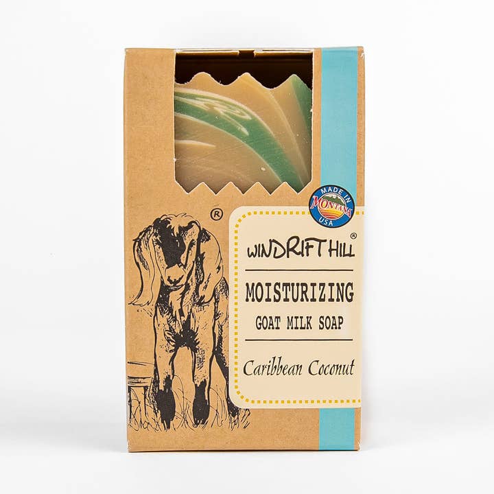 Windrift Hill Goat Milk Skincare - Vendita all'ingrosso Saponette - Cocco dei Caraibi | Sapone al Latte di Capra | Calza di Natale0