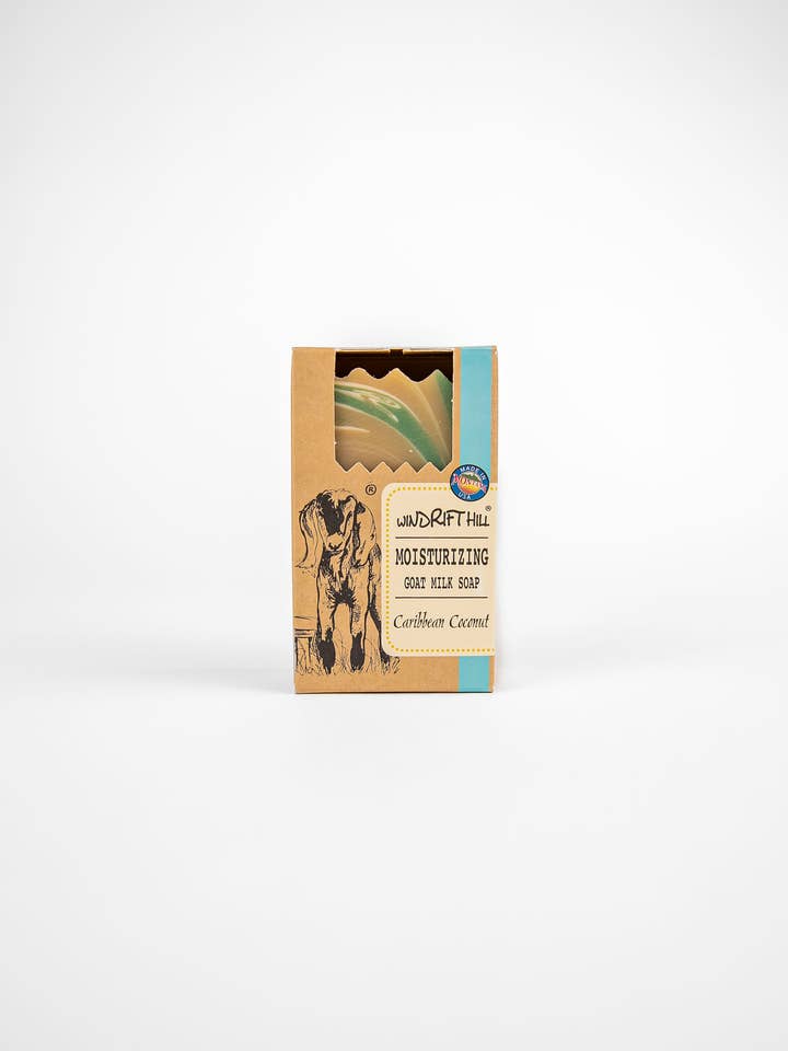 Caribbean Coconut | Goat Milk Soap | Stocking Stuffer for wholesale by Windrift Hill Goat Milk Skincare