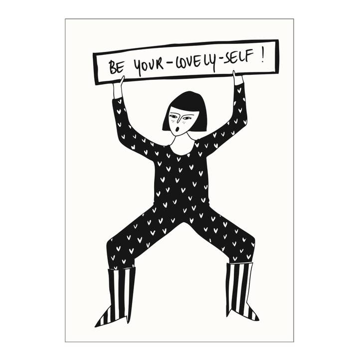postcard be your lovely self for wholesale by helen b