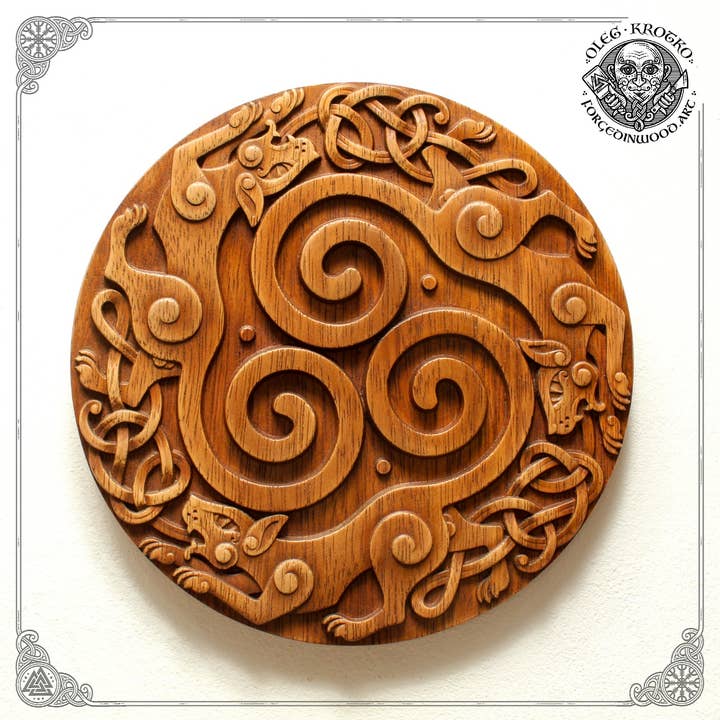 TRISQUEL DI GATTO - 1. Incredibile opera d'arte con nodo celtico. per la vendita all'ingrosso da parte di Forged In Wood